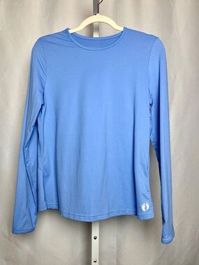Hang Ten Ladiesʻ Long Sleeve Periwinkle Blue Rash Guard Shirt Small